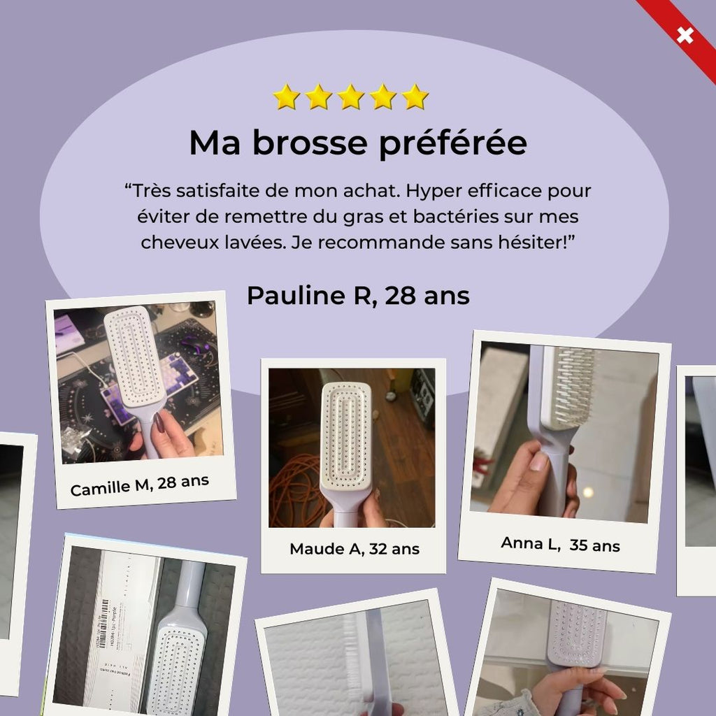 Brosse à cheveux anti-gras
